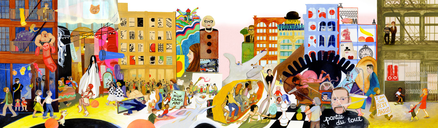 A gatefold illustration from the Dorothy & Herbert picture book.